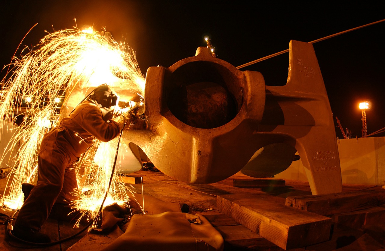 Welding a ship